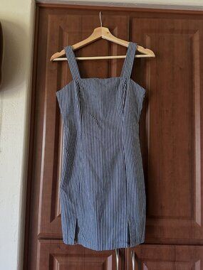 Forever 21 blue & white striped mini dress
